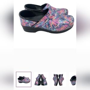 Dansko Women Paisley Multi Color Nurse Work Clogs Size 39 / 8.5 - 9